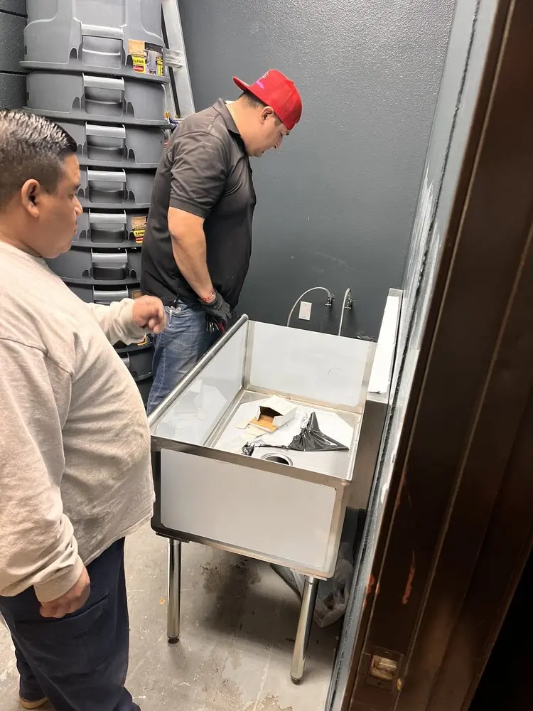Commercial plumbing and sink installation in Brenham